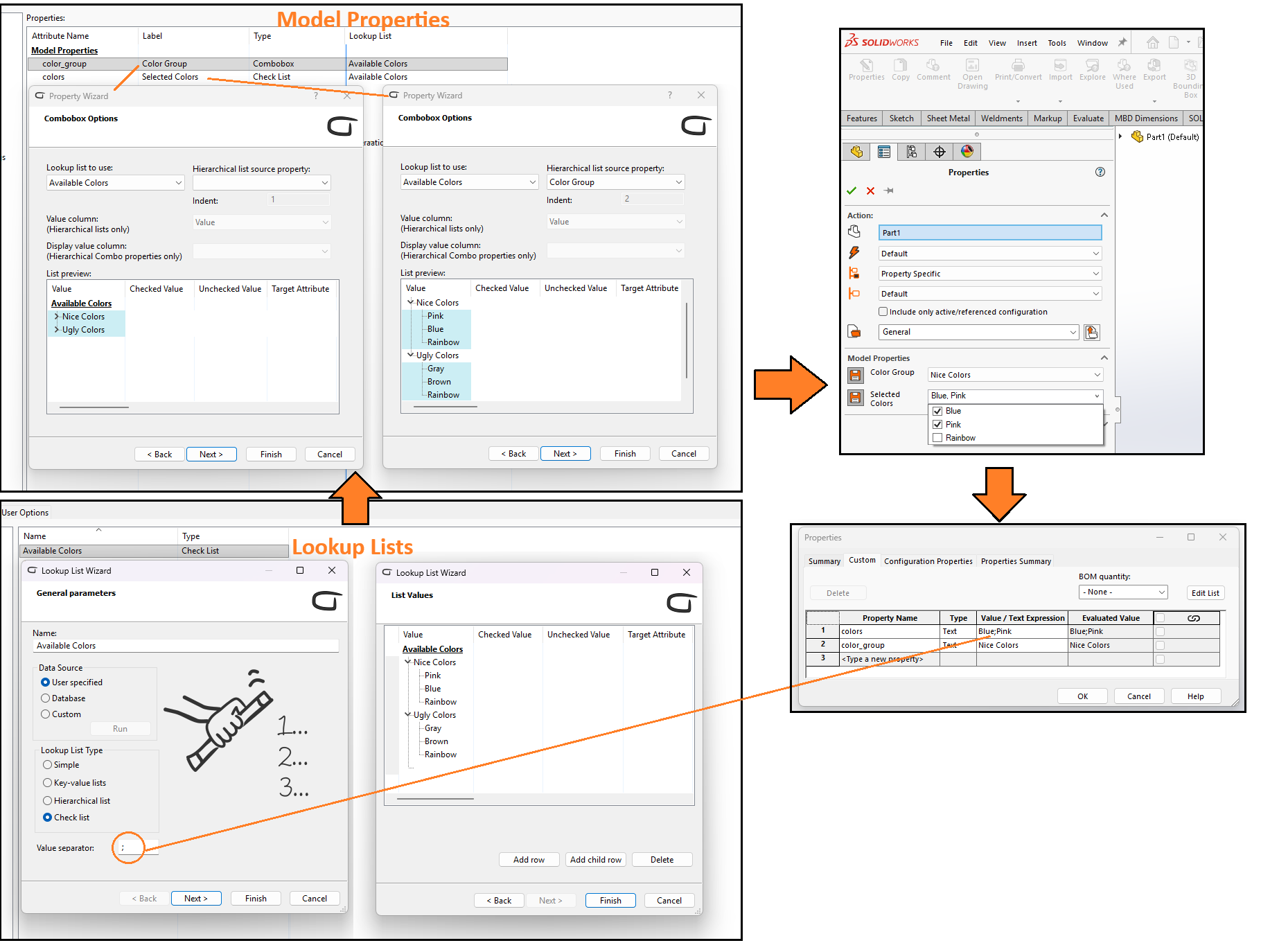 Here's an example of hierarchical Checklist